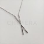 Ezüst nyaklánc X medállal