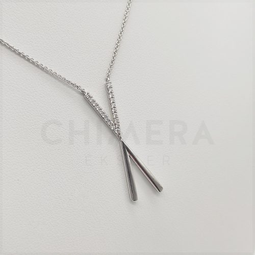 Ezüst nyaklánc X medállal