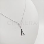 Ezüst nyaklánc X medállal