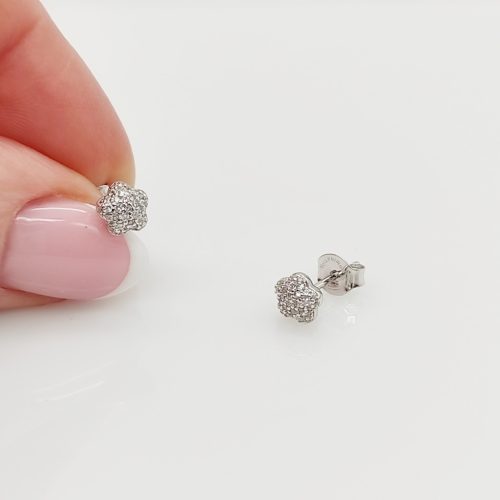 Nomination ezüst virág fülbevaló