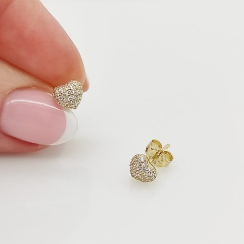 Nomination aranyozott ezüst szív fülbevaló