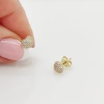 Nomination aranyozott ezüst szív fülbevaló