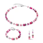 Coeur De Lion GeoCube Ikonikus Viva Magenta nyaklánc