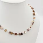 Coeur De Lion GeoCube Mocha Mousse nyaklánc