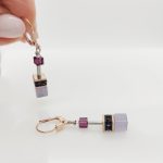 GeoCUBE Iconic fülbevaló Blue Moon rose gold