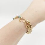 Sunray Cube Couture szivárvány-arany karlánc-bokalánc