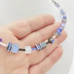 Geocube kobalt kék nyaklánc