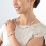 Geocube ikonikus elegáns rózsaarany színű-barack karkötő