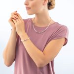 Precious Fusion Offset rose gold-jég pink fülbevaló