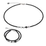 Joyful Colours Update ezüst-fekete karkötő