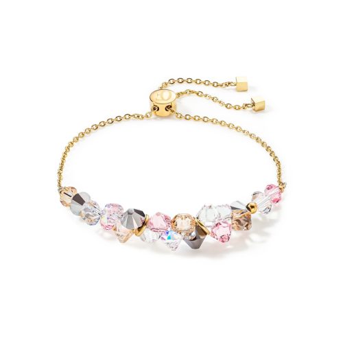 Coeu De Lion táncoló kristályok arany-rózsaszín karlánc