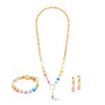 Cube Fusion Charm arany-szivárvány karkötő