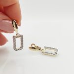 Sárga arany mutatós elegáns fülbevaló