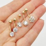 Sárga arany egy köves köldökpiercing