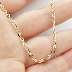 Sárga arany anker nyaklánc - 45 cm