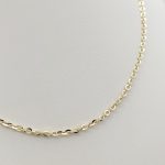 Sárga arany anker nyaklánc - 45 cm