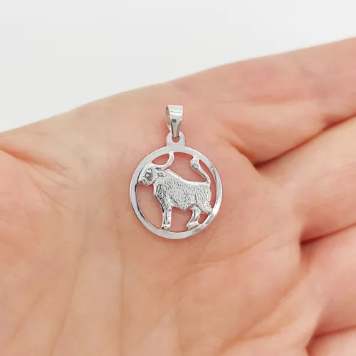 Ezüst horoszkóp medál - Bika