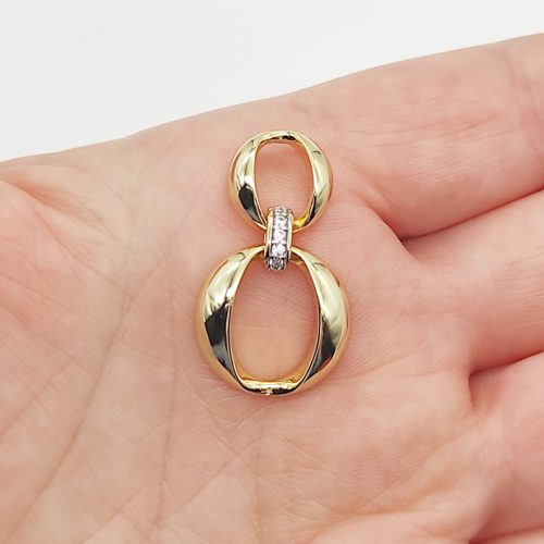 Aranyozott ezüst mutatós medál