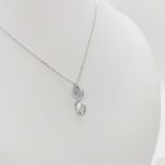 Ezüst nyaklánc levél medállal