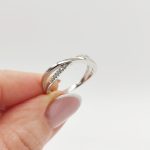 Ezüst modern gyűrű cirkóniákkal