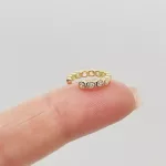 Aranyozott ezüst fülgyűrű