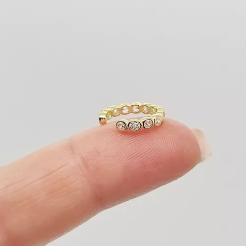 Aranyozott ezüst fülgyűrű