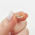 Aranyozott ezüst fülgyűrű