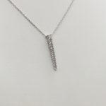 Ezüst modern nyaklánc cirkóniákkal