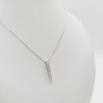 Ezüst modern nyaklánc cirkóniákkal