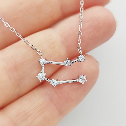 Ezüst nyaklánc csillagkép medállal - Ikrek