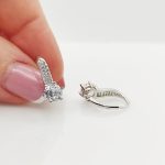 Ezüst szikrázó köves fülbevaló