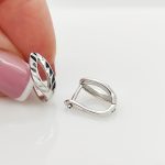 Ezüst metszett fülbevaló