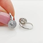 Ezüst szikrázó köves fülbevaló