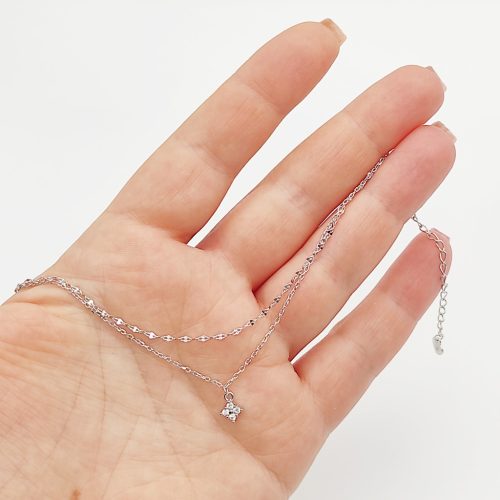 Ezüst dupla soros bokalánc