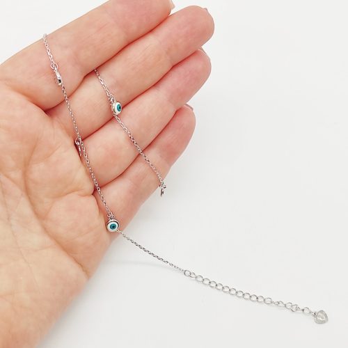 Ezüst bokalánc Fatima szemeivel