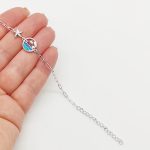 Ezüst karlánc tengeri csillaggal és delfinnel