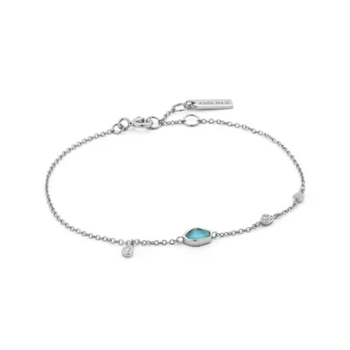 Ania Haie Silver Turquoise Discs Karlánc