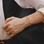 Ania Haie Gold Sparkle Bezel Karkötő
