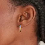 Ania Haie Gold Lapis Angular Hoop Fülbevaló