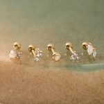 Ania Haie Gold Sparkle Galaxy Barbell fülpiercing