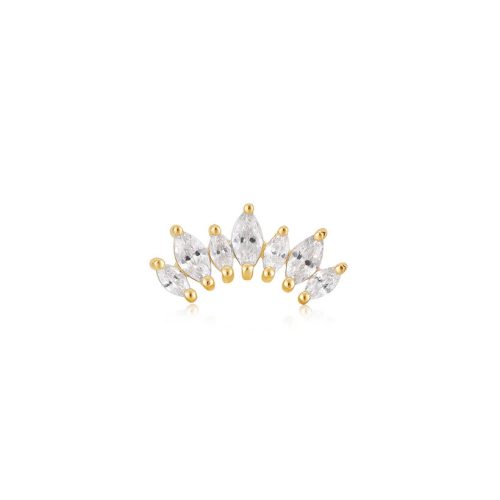 Ania Haie GOLD SPARKLE MARQUISE CLIMBER BARBELL SINGLE fülpiercing