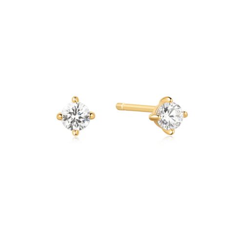 Ania Haie Gold Solitaire Studs Fülbevaló