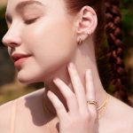 Ania Haie Gold Solitaire Studs Fülbevaló