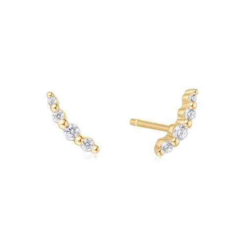 Ania Haie GOLD BEZEL BEADED STONE fülbevaló