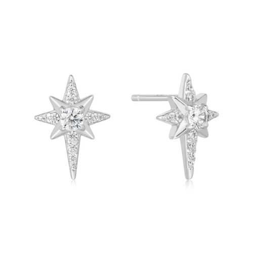 Ania Haie SILVER EIGHT-POINTED STAR fülbevaló