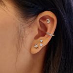 Aniai Haie Gold Sparkle Round fülpiercing