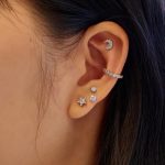 Ania Haie Silver Sparkle Round fülpiercing