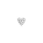Aniai Haie Silver Pavé Heart fülpiercing
