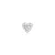 Ania Haie Silver Pavé Heart fülpiercing