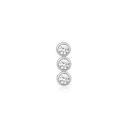 Aniai Haie Silver Triple Stone Bezel fülpiercing